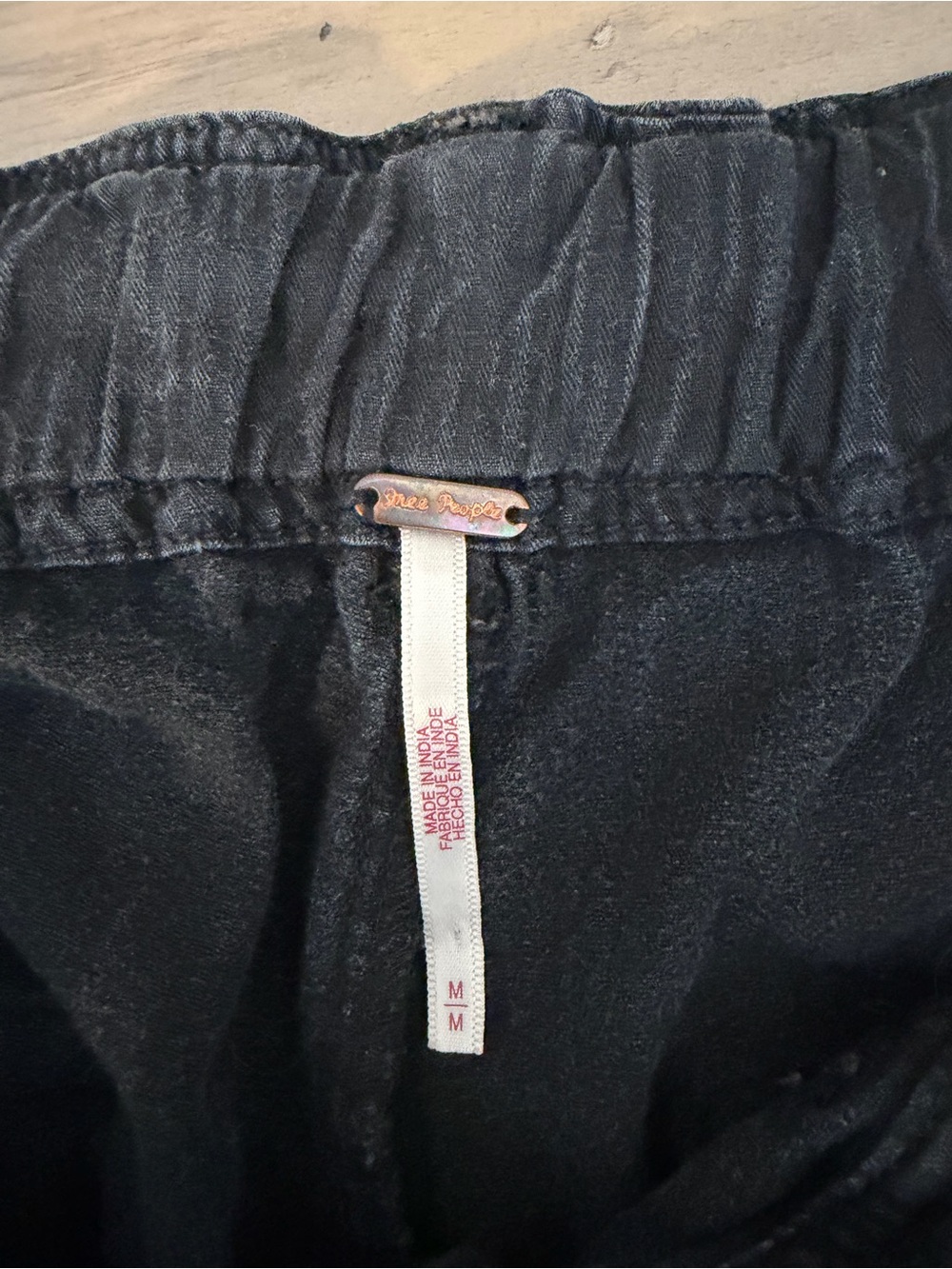 Free People Tahiti Cargo Black Pants Size Medium - Picture 9 of 10